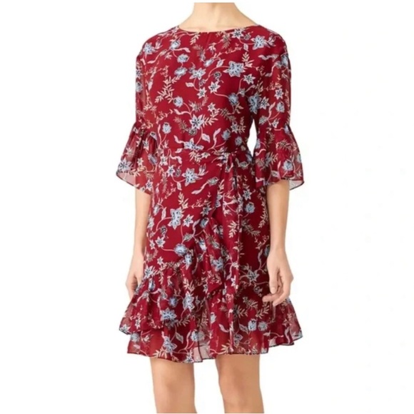 REBECCA MINKOFF Ruflle Above Knee Mini Dress Size S - Picture 1 of 15